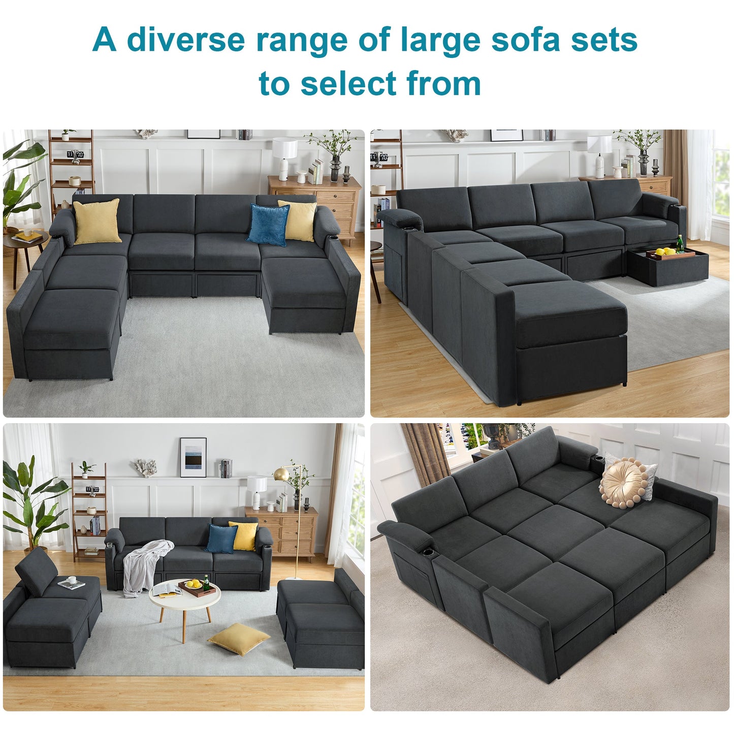 HOMYHOMEY Modular Sectional Sofa The Future Series With Storage - HOMYHOMEY DIRECT