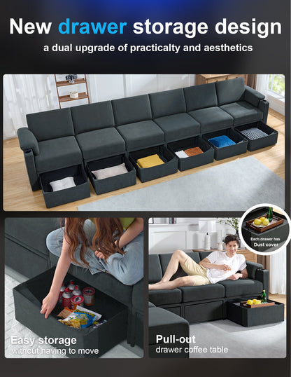 HOMYHOMEY Modular Sectional Sofa The Future Series With Storage - HOMYHOMEY DIRECT